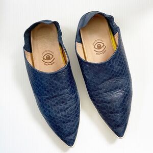 Blue Textured Flats